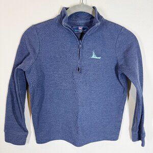 Vineyard Vines Boys Quarter Zip Sweatshirt Dark Blue Size 7